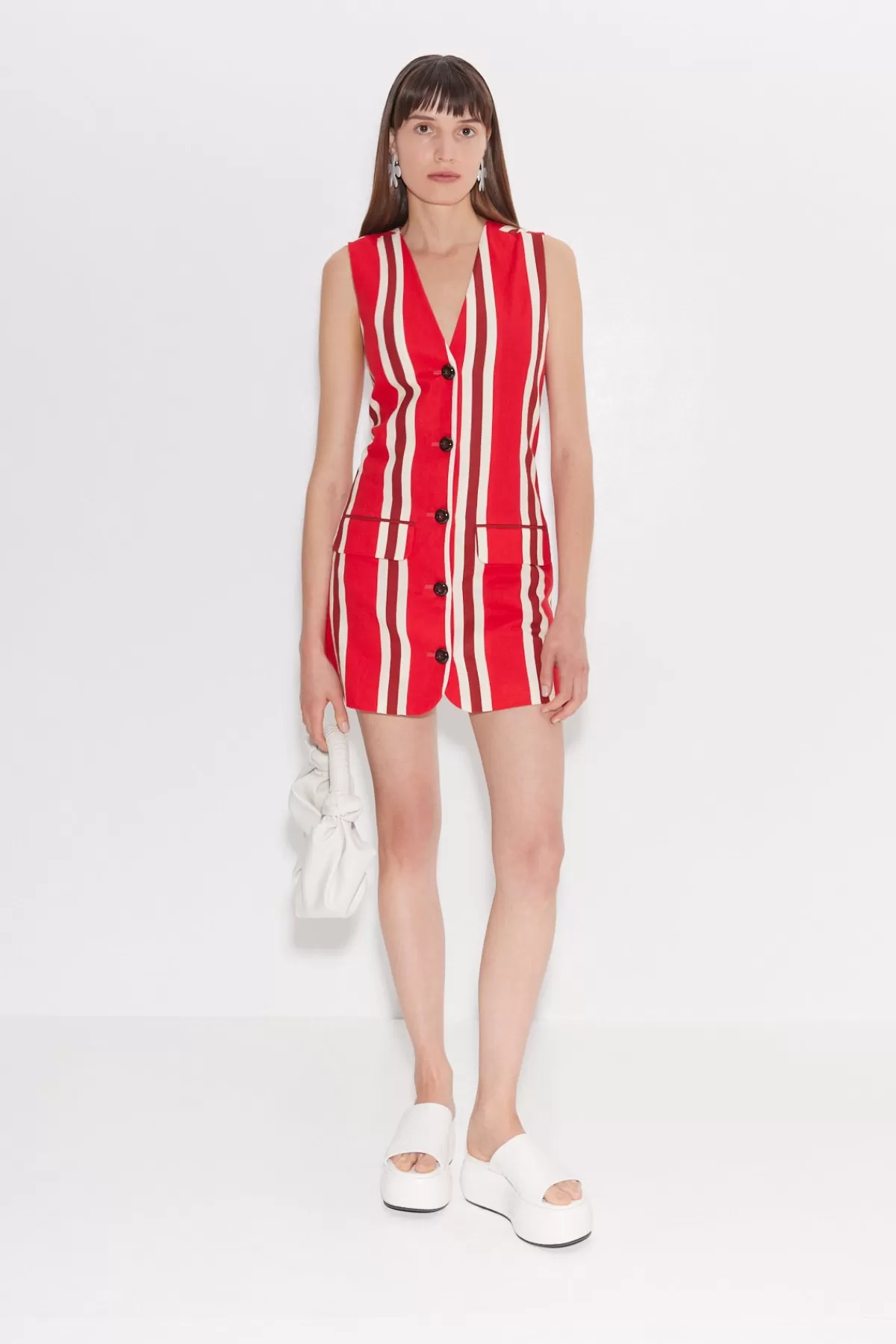 Dresses<SIMONMILLER Carob Linen Mini Dress in Moroccan Spice Stripe moroccanspicestripe