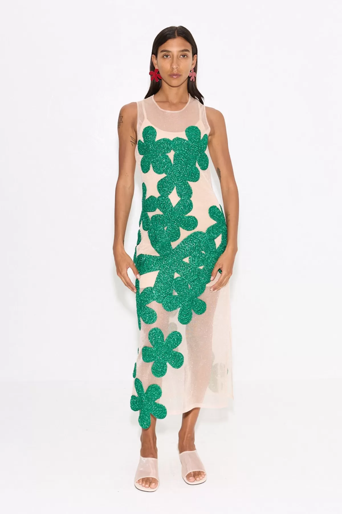 Clothing Rtw | Clothing<SIMONMILLER Hibiscus Crochet Dress in Gummy Green gummygreen