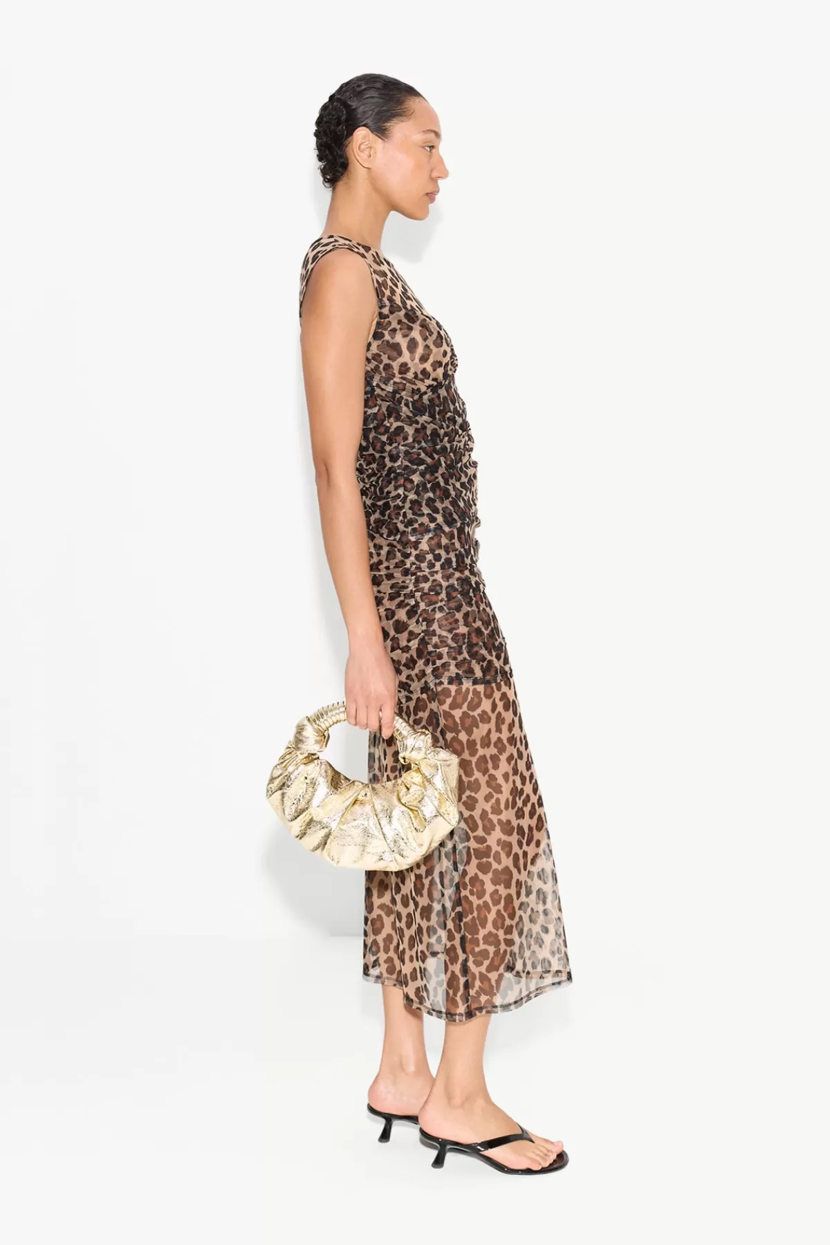 Dresses<SIMONMILLER Kinny Mesh Dress in cheetah