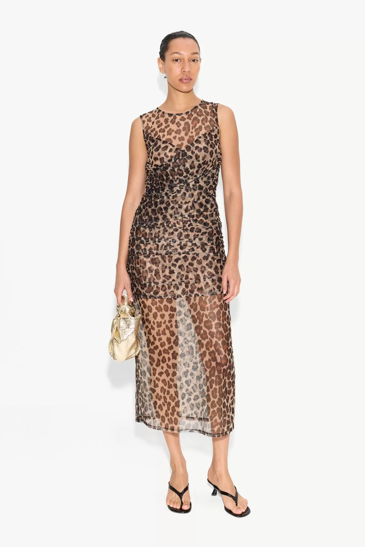 Clothing<SIMONMILLER Kinny Mesh Dress in cheetah