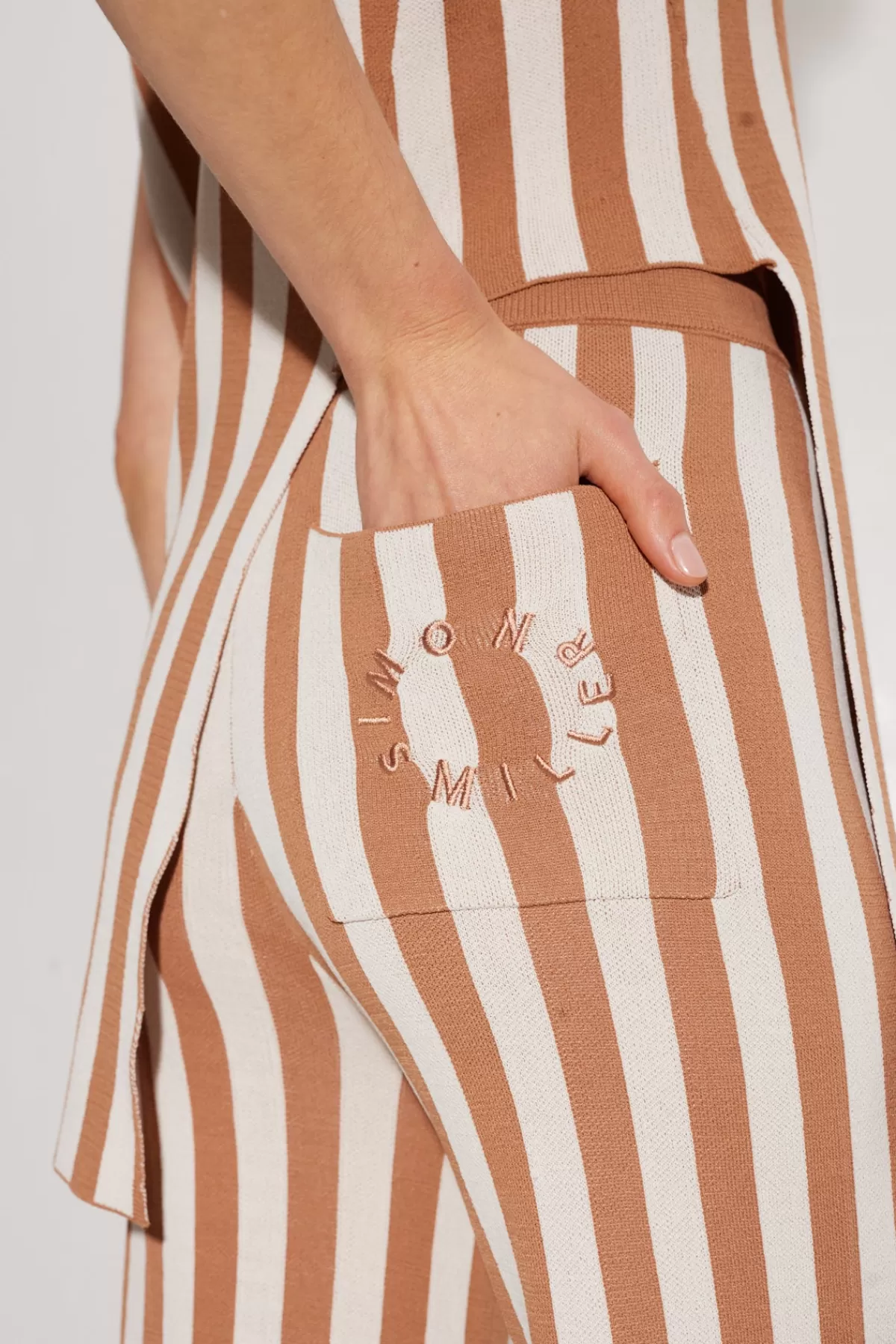 Clothing Rtw | Clothing<SIMONMILLER Knits By Jabber Pant in Tan Stripe tanstripe