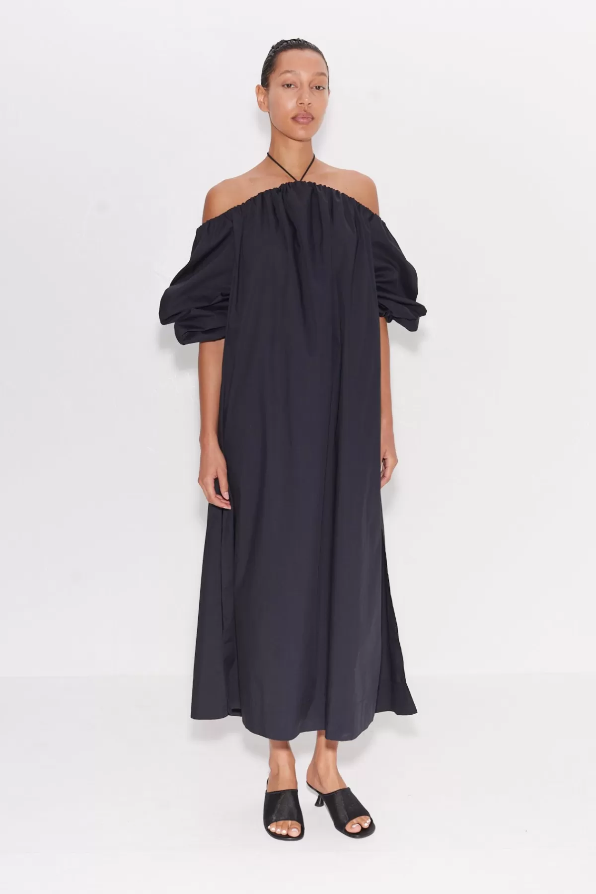 Dresses<SIMONMILLER Oleander Poplin Dress in black