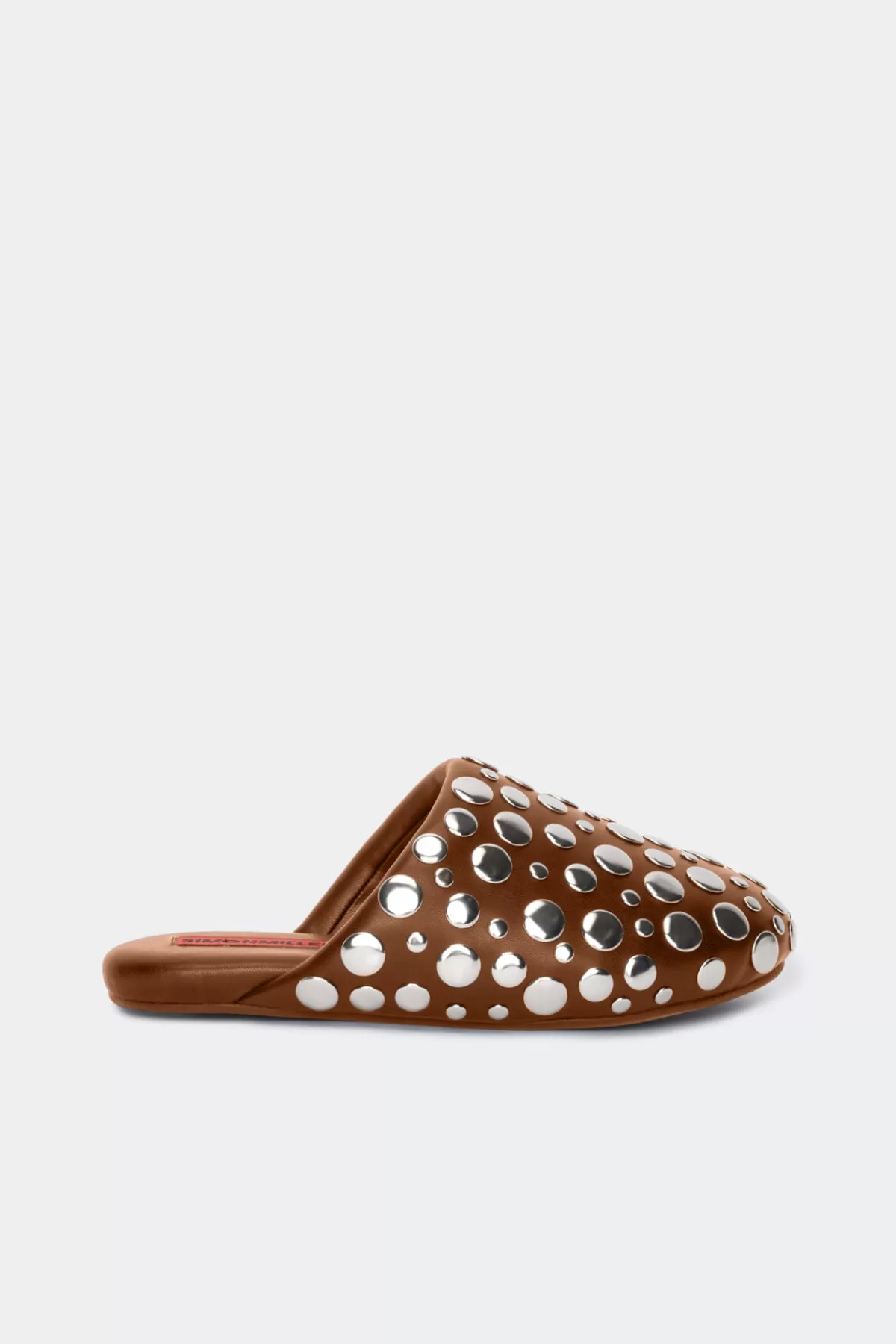 Shoes<SIMONMILLER Studded Bubble Slipper in Choco Brown/Silver chocobrown/silver