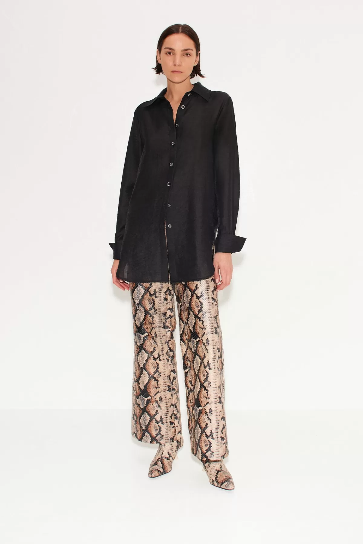 Clothing<SIMONMILLER Vegan Snake Pant in Snake Print snakeprint