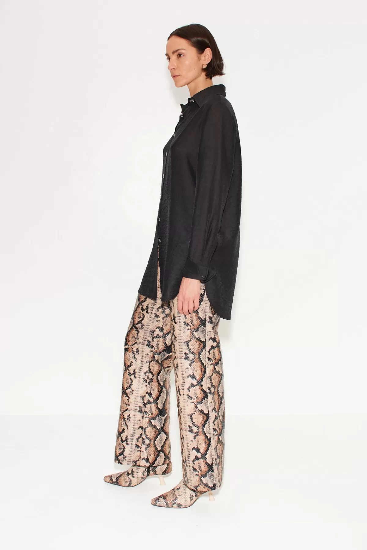 Clothing<SIMONMILLER Vegan Snake Pant in Snake Print snakeprint