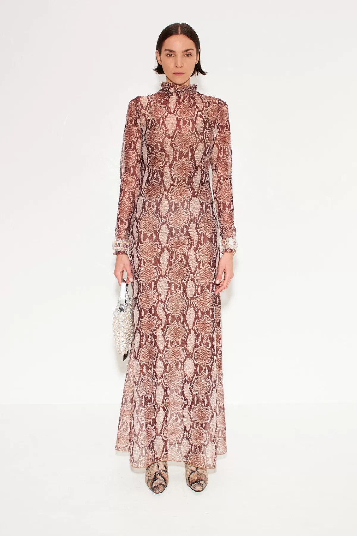 Dresses<SIMONMILLER Zesty Mesh Dress in Snake Print snakeprint